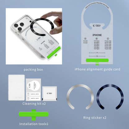 Metallsticker Tech-Protect MMP-210, Set 2 Stück, Schwarz Orange