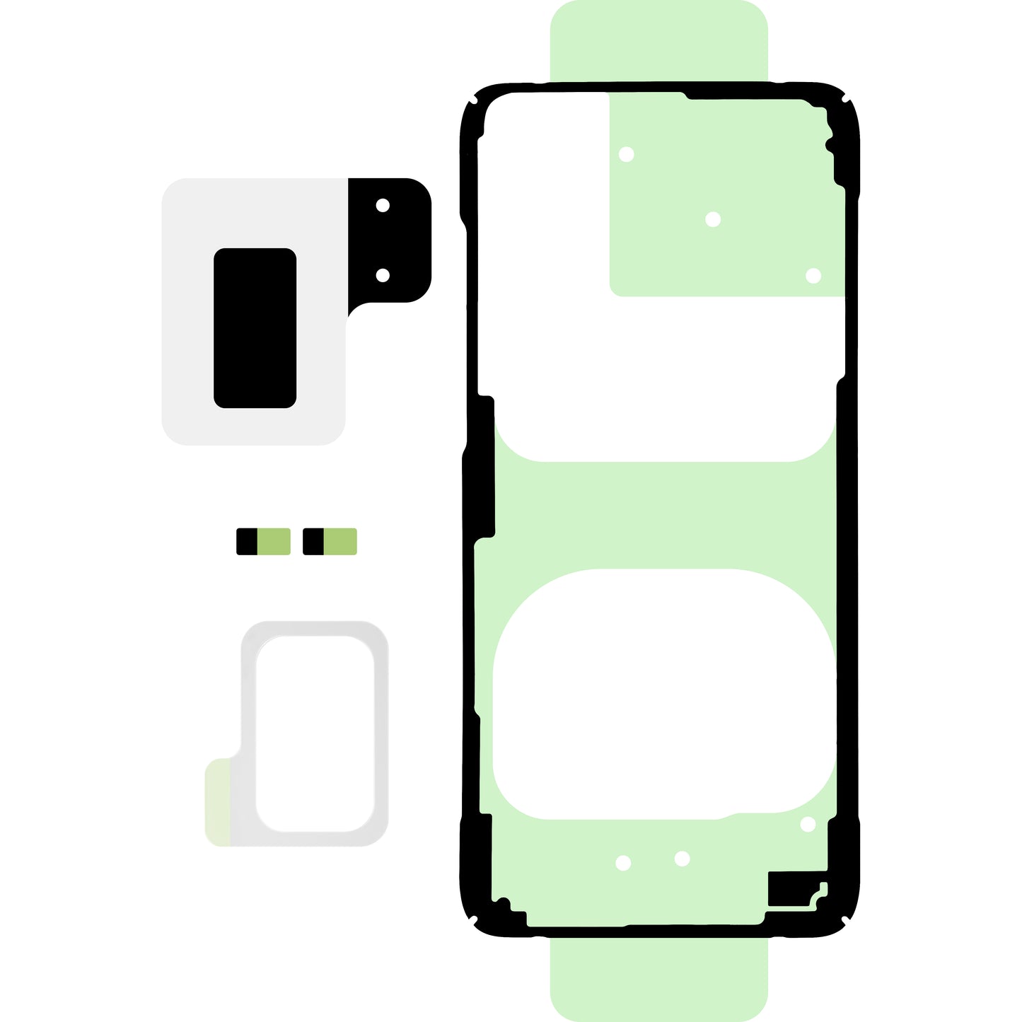 Kit Adesivo Coperchio Batteria Samsung Galaxy S20+ 5G G986 / S20+ G985, Service Pack GH82-22135A