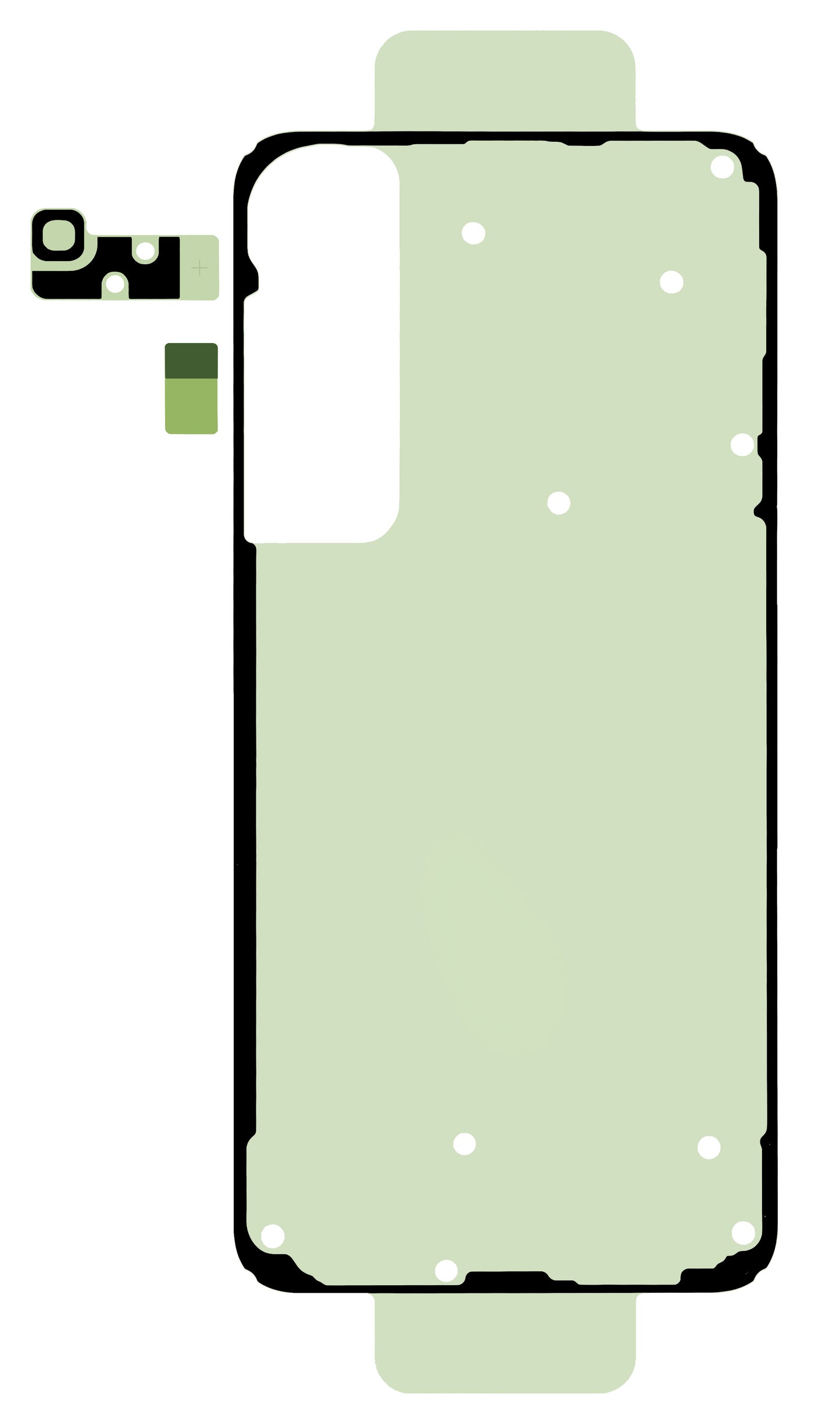 Kit Adesivo Coperchio Batteria Samsung Galaxy S25+ S936, Service Pack GH82-36508A
