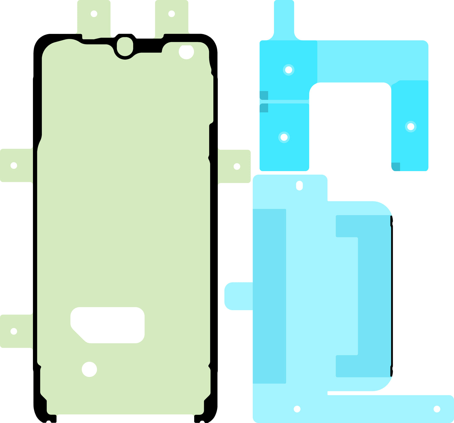 Kit Adesivo Display Samsung Galaxy S22 5G S901, Service Pack GH82-30244A