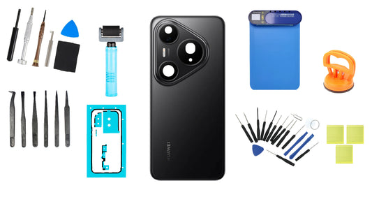 Kit Akku-Deckel Huawei Pura 80 Pro Glazed Black Service Pack und Spezielle Service-Werkzeuge