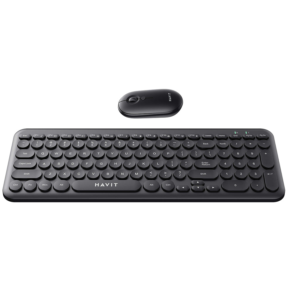 HAVIT Wireless Keyboard and Mouse Kit, Black
