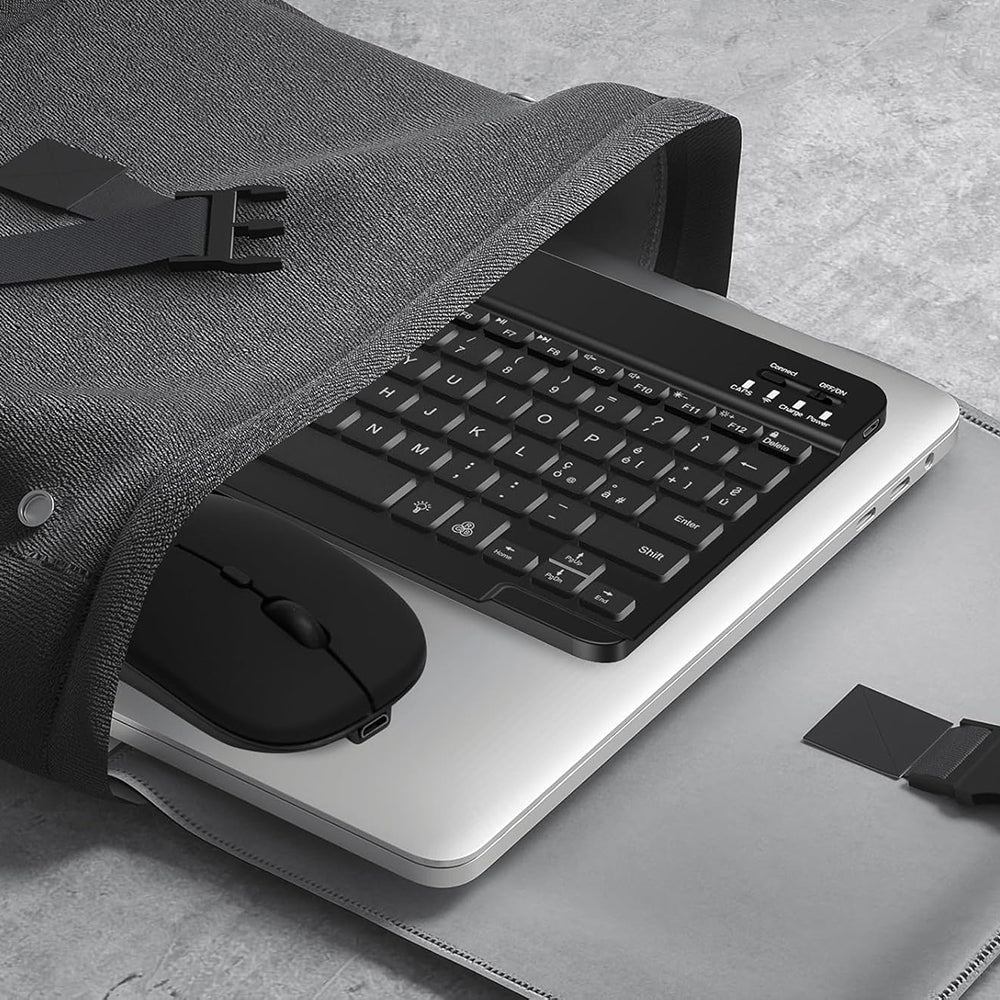 Kit Clavier Souris Sans Fil Techsuit AirCombo WKM1, BT / Wi-Fi, Noir