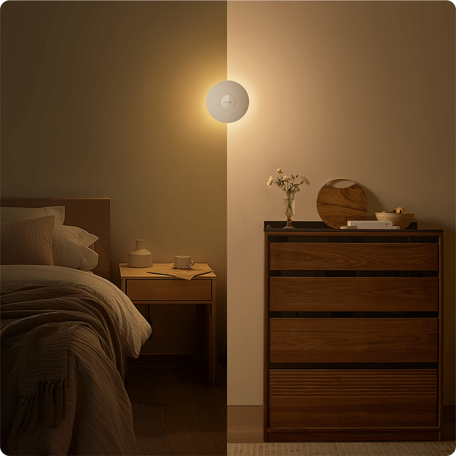 Lampe LED Veille Xiaomi Light 3, 2700K, Capteur, Blanche BHR8978GL