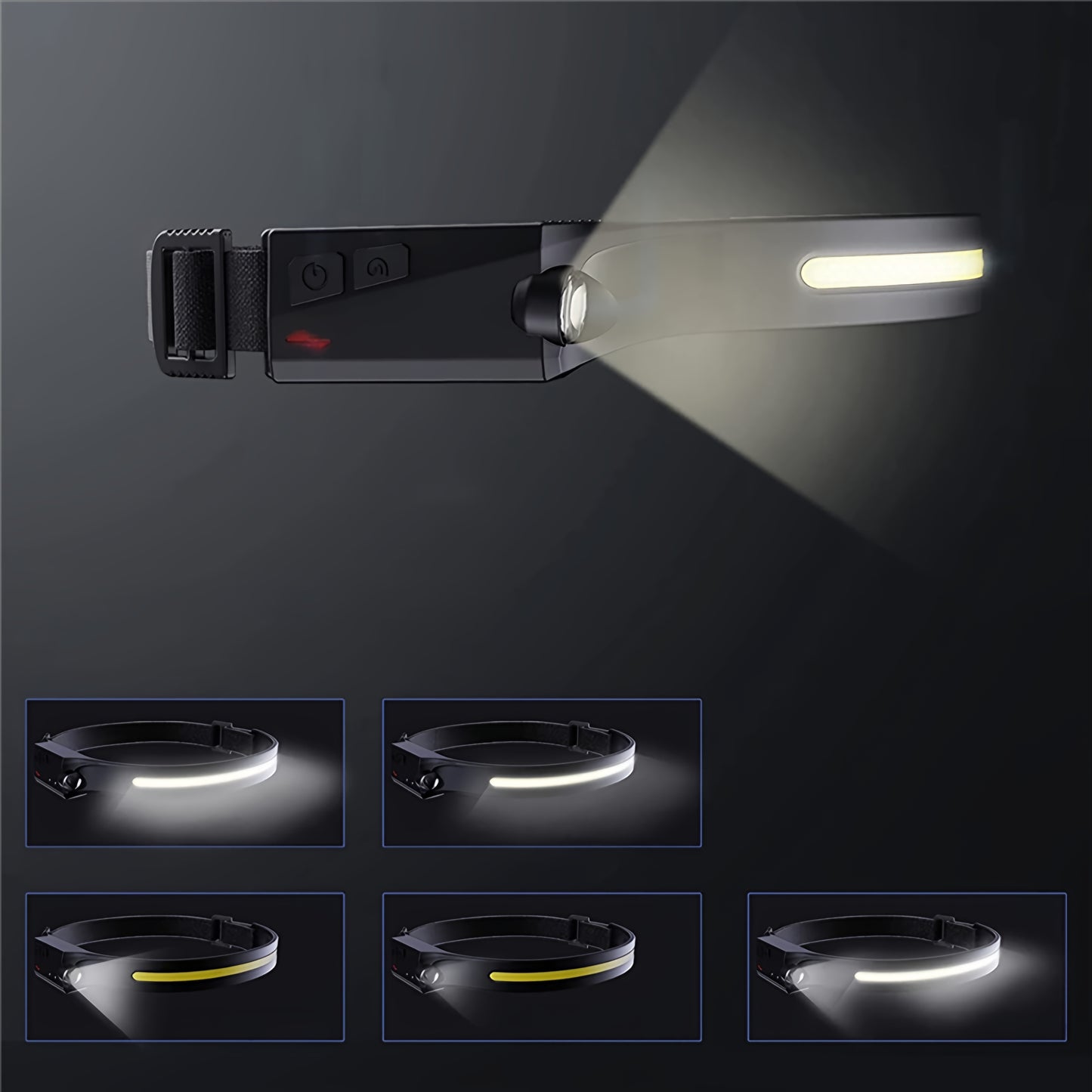 LED Stirnlampe WZK WLC-1200, 350lm, IPX4