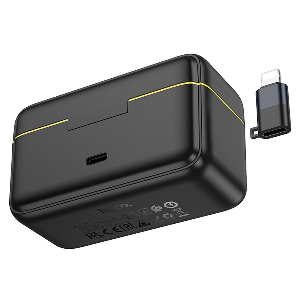 Lavalier HOCO L17, USB-C / Lightning, Set 2 Pièces, Noir