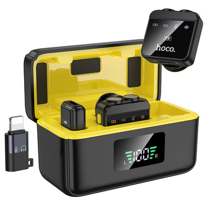 Lavalier HOCO L17, USB-C / Lightning, Set 2 Pièces, Noir