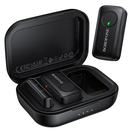 Borofone BFK17 Lemai Lavaliermikrofon, USB-C, 2er-Set, Schwarz