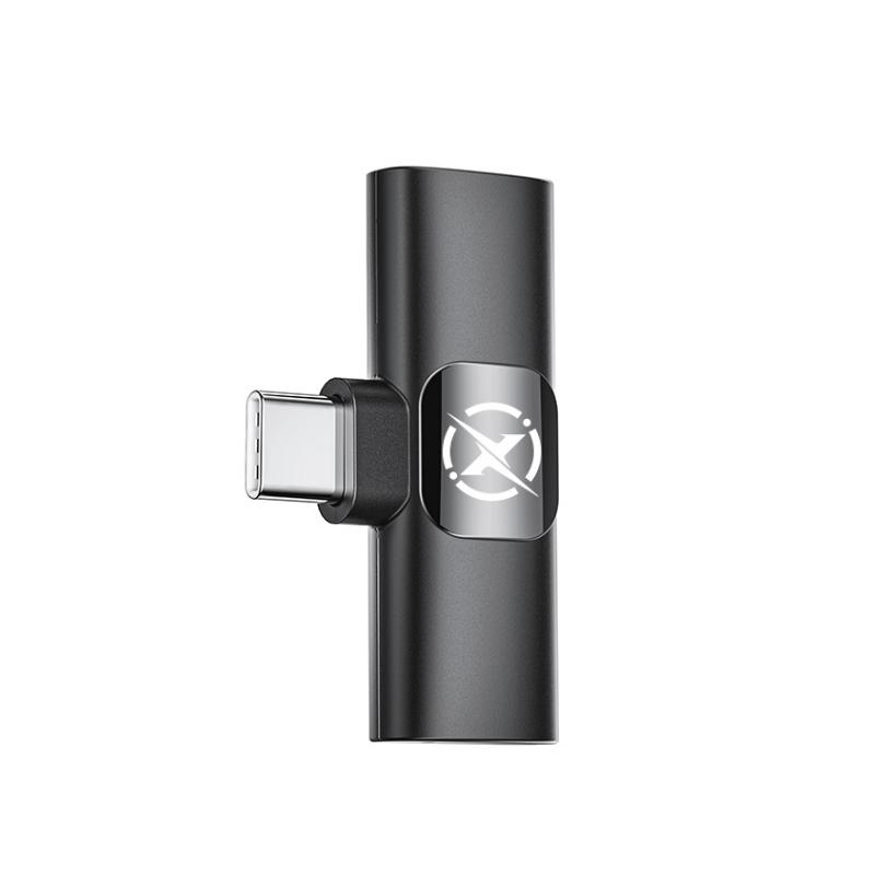 Lavaliermikrofon XO Design MC13, USB-C / Lightning, Schwarz