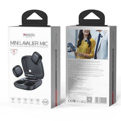 Lavallière Yesido KR20, Lightning, Set 2 pièces, Noire