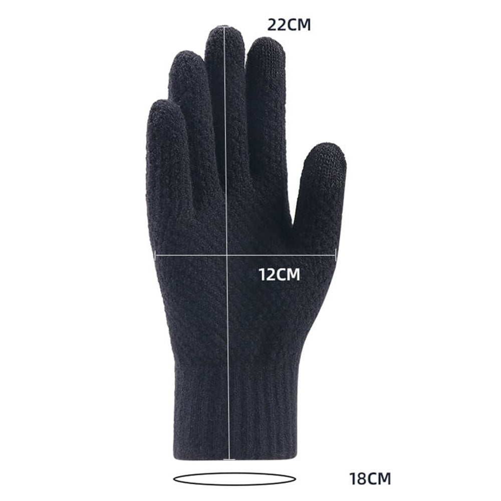 Gants d'Hiver Tactiles Homme Techsuit ST0013, Taille 22cm, Marron