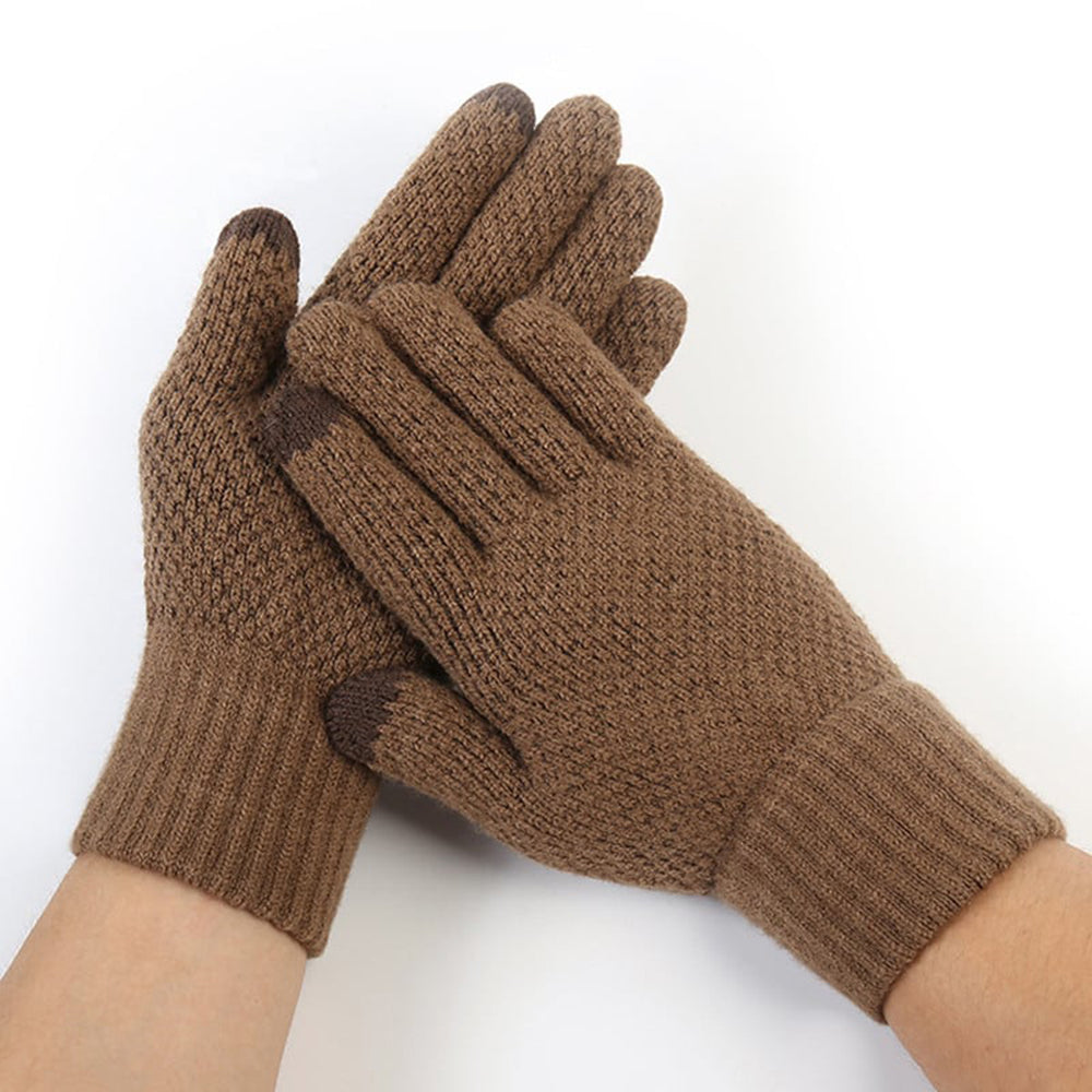 Gants d'Hiver Tactiles Homme Techsuit ST0013, Taille 22cm, Marron