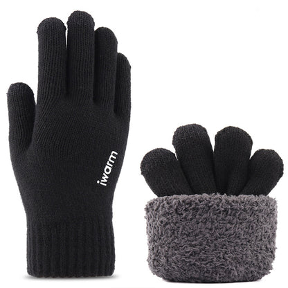 Winter-Touchscreen-Handschuhe Iwarm ST0005, Größe 21cm, Schwarz