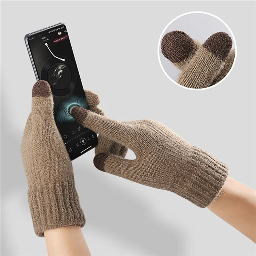 Winter-Touchscreen-Handschuhe Iwarm ST0016, Größe 22cm, Braun