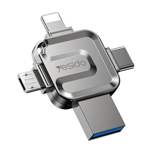 Externer Speicher USB-A 3.0 / Lightning / USB-C / microUSB Yesido FL15, 128Gb
