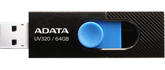 Mémoire Externe USB-A 3.2 Adata UV320, 64Gb AUV320-64G-RBKBL