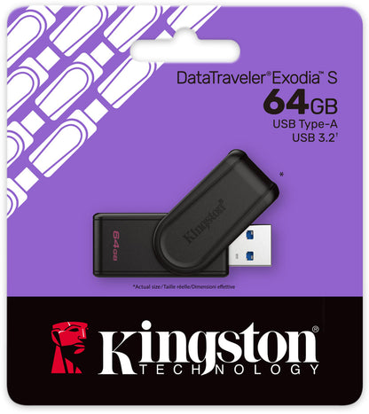 Memoria Esterna USB-A 3.2 Kingston DT Exodia S, 64Gb DTXS/64GB