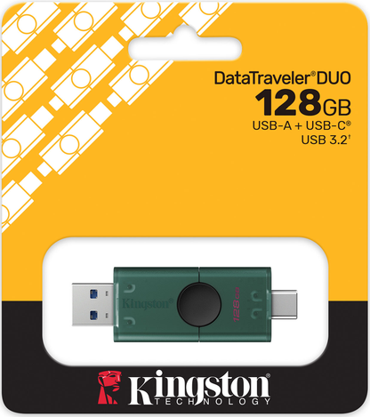 Externer Speicher USB-A 3.2 / USB-C Kingston Duo, 128Gb DTDEG2/128GB