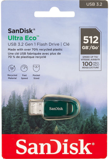 Externer USB-A 3.2 Speicher SanDisk Ultra Eco, 512Gb SDCZ96-512G-G46