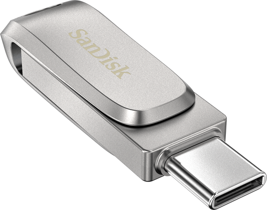Mémoire Externe USB-A 3.2 / USB-C SanDisk Ultra Luxe Dual Drive, 128Gb SDDDC4-128G-G46