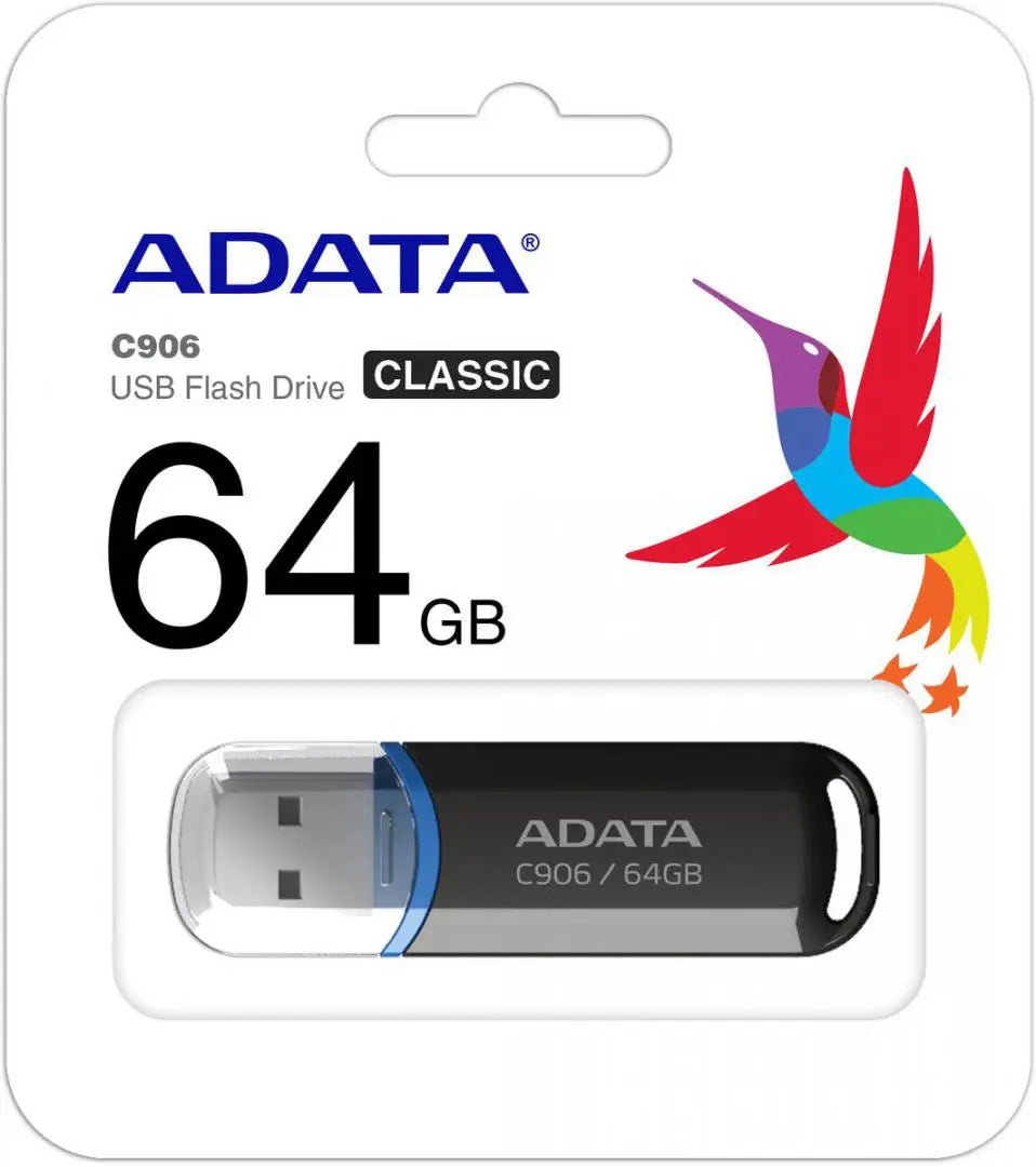 Externer USB-A Speicher Adata C906, 64Gb AC906-64G-RBK
