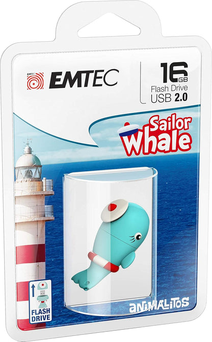 Mémoire Externe USB-A Emtec M337 Whale, 16Gb ECMMD16GM337