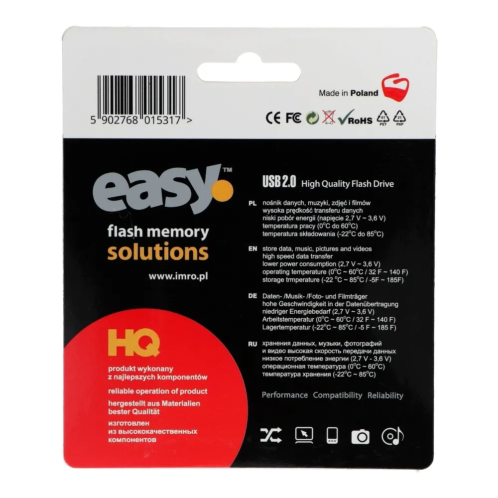 Memoria Esterna USB-A Imro Easy, 128Gb