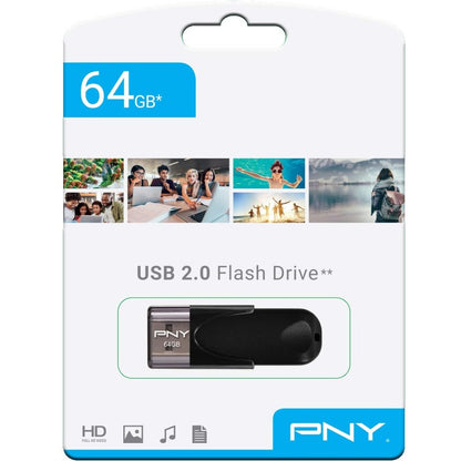 Externer USB-A Speicher PNY Attache 4, 64Gb FD64GATT4-EF