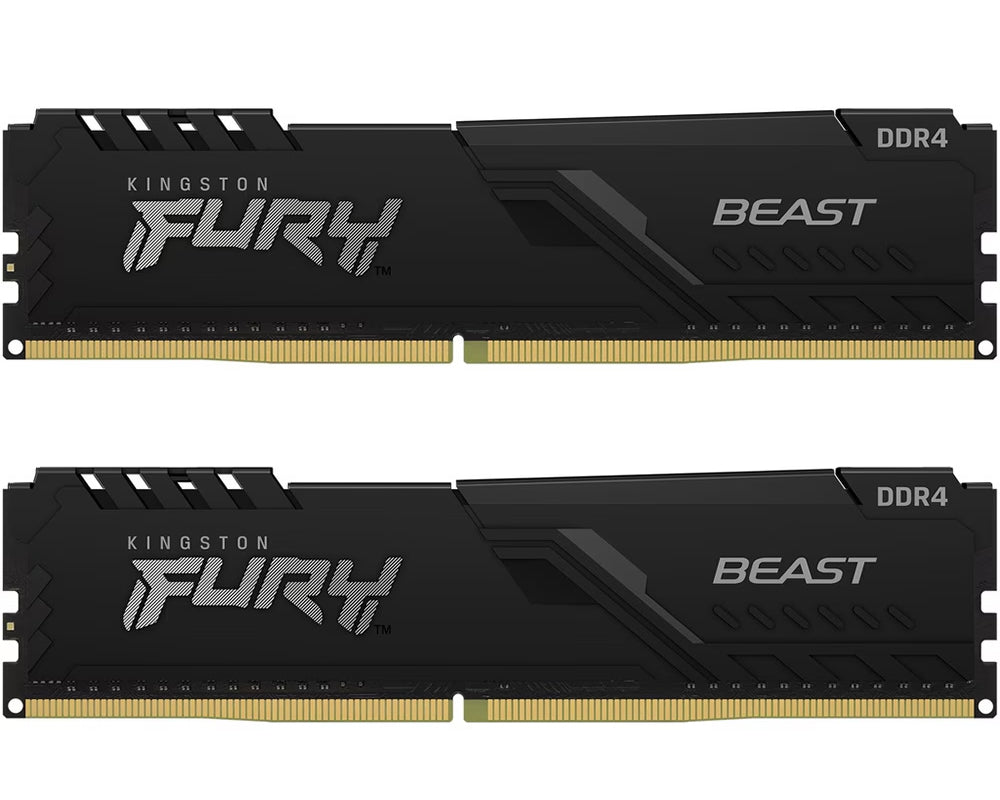 Memoria RAM Kingston Fury Beast, DDR4, 2 x 16GB, 3200MHz KF432C16BBK2/32