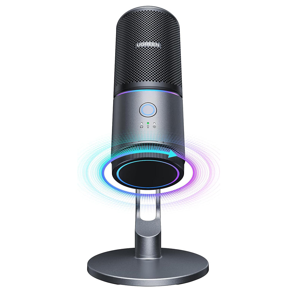 Microphone Cardioïde UGREEN CM769 (35629), RGB, USB-A, 2m, Noir