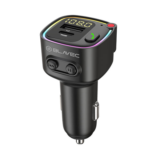 Modulatore FM Bluetooth Blavec Flash TR-02, 1 x USB-A - 1 x USB-C