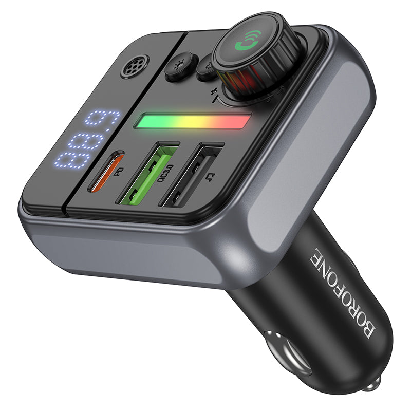 Modulatore FM Bluetooth Borofone BC50 Ascenso, 2 x USB-A - 1 x USB-C