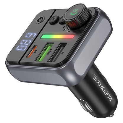 Modulatore FM Bluetooth Borofone BC50 Ascenso, 2 x USB-A - 1 x USB-C