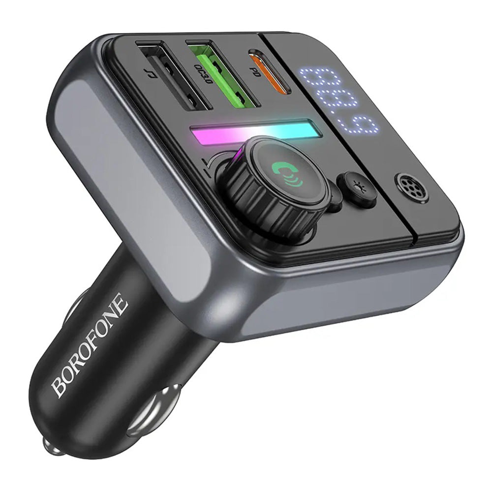 Modulatore FM Bluetooth Borofone BC50 Ascenso, 2 x USB-A - 1 x USB-C