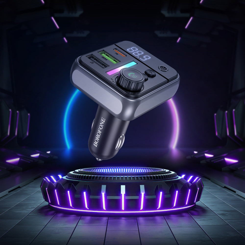 Modulatore FM Bluetooth Borofone BC50 Ascenso, 2 x USB-A - 1 x USB-C