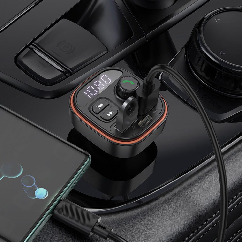 Modulateur FM Bluetooth Borofone BC59 Heroic, 2 x USB-A - 1 x USB-C