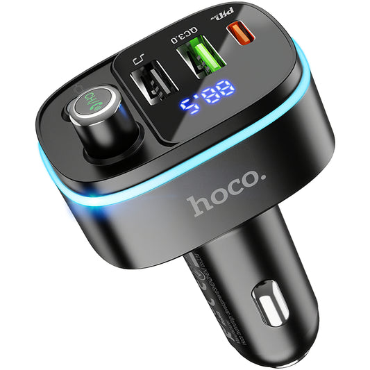 Modulateur FM Bluetooth HOCO E62 Fast, 2 x USB-A - 1 x USB-C