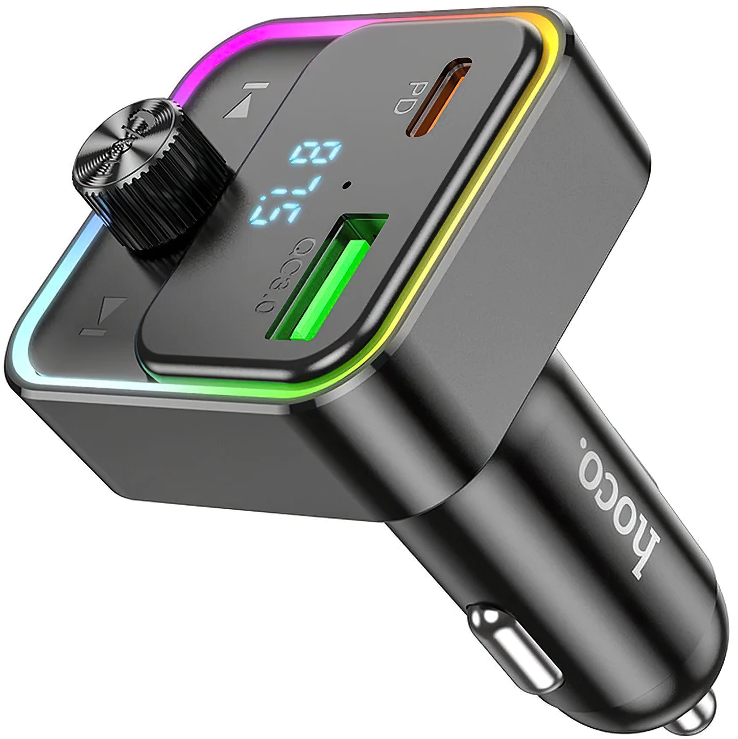 Modulatore FM Bluetooth HOCO E81, 1 x USB-A - 1 x USB-C