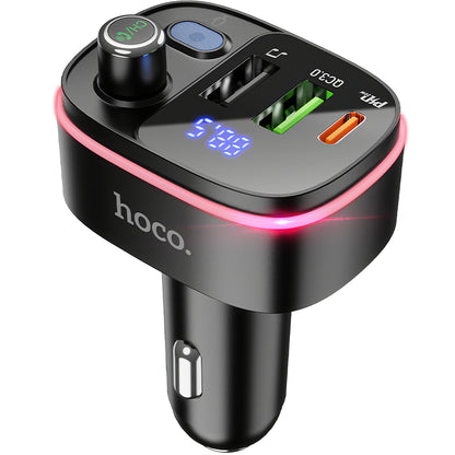 Modulatore FM Bluetooth HOCO E62 Fast, 2 x USB-A - 1 x USB-C
