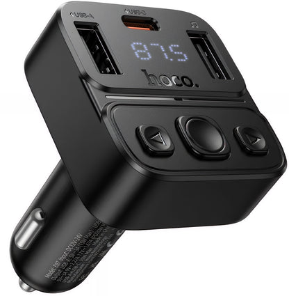 Modulateur FM Bluetooth HOCO E87, 2 x USB-A - 1 x USB-C