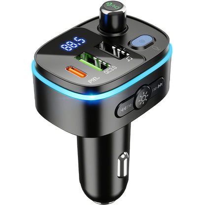 Modulatore FM Bluetooth HOCO E62 Fast, 2 x USB-A - 1 x USB-C