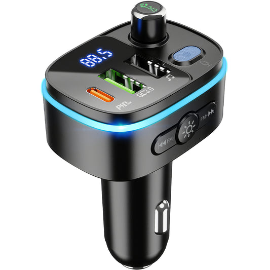 Modulateur FM Bluetooth HOCO E62 Fast, 2 x USB-A - 1 x USB-C