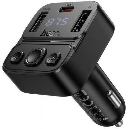 Modulateur FM Bluetooth HOCO E87, 2 x USB-A - 1 x USB-C