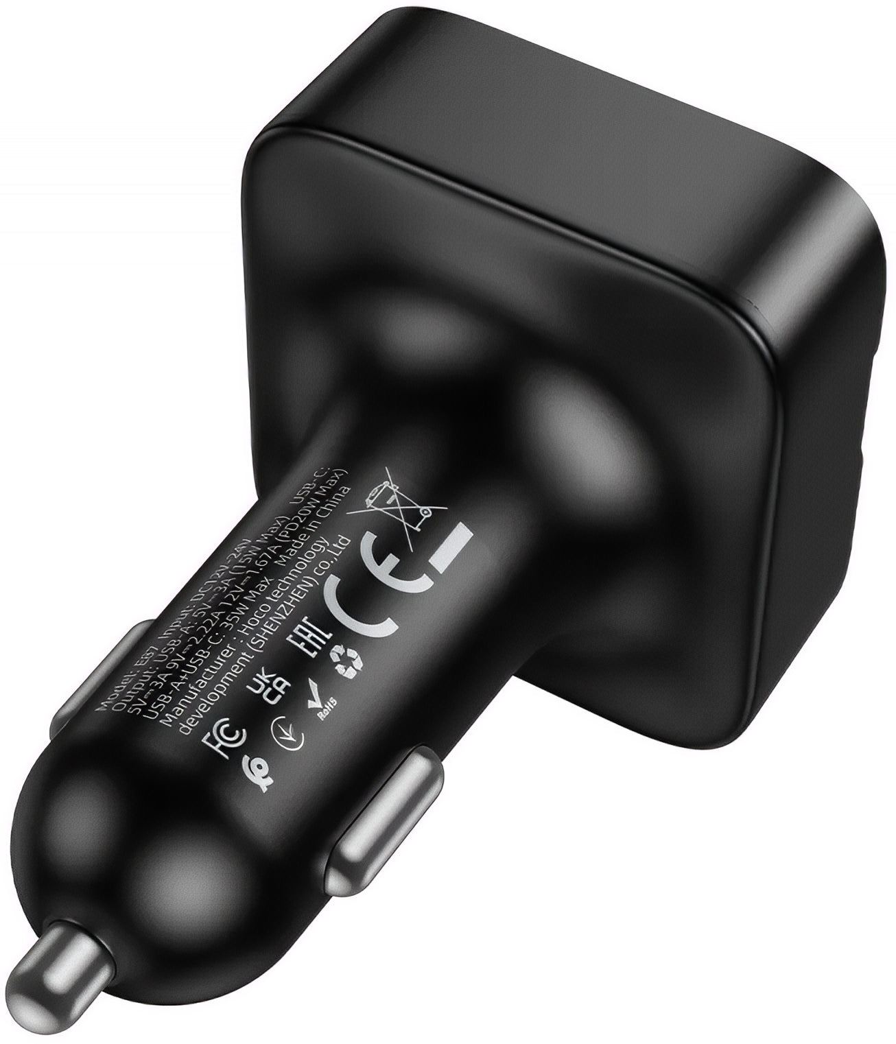 Modulateur FM Bluetooth HOCO E87, 2 x USB-A - 1 x USB-C