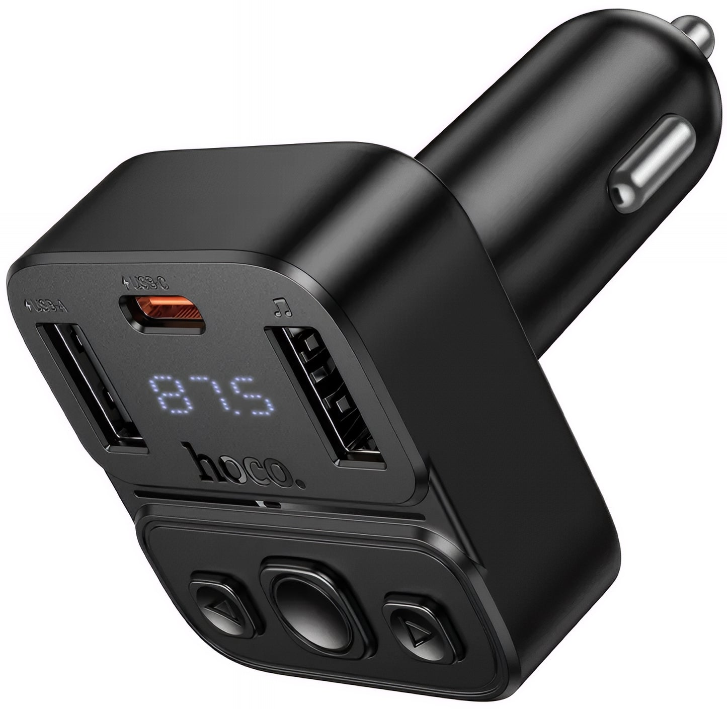 Modulateur FM Bluetooth HOCO E87, 2 x USB-A - 1 x USB-C