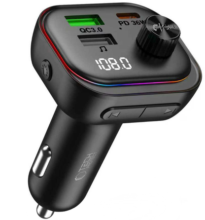 Modulatore FM Bluetooth Tech-Protect CC07, 2 x USB-A - 1 x USB-C