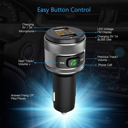 Modulateur FM Bluetooth Techsuit VoltTune, 2 x USB-A