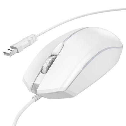 Gaming-Maus Kabelgebunden USB HOCO GM37, RGB, 2400DPI, Weiß