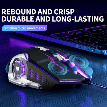 Mouse Gaming Wired USB XO Design M10, RGB, 3200DPI, Nero