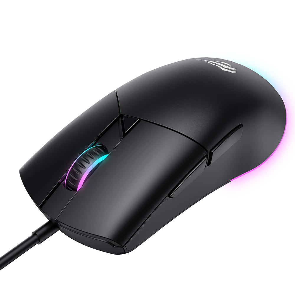 Mouse Gaming Cablato USB HAVIT MS1038, RGB, 1200DPI - 7200DPI, 1.6m, Nero